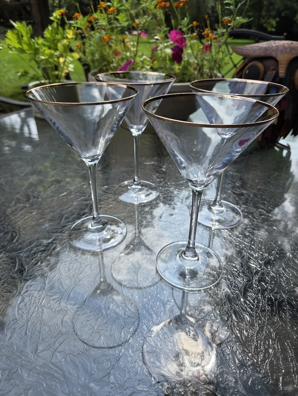 Set of 4 Cristal d’Arques Paris Selectio 24% Lead Crystal Martini Glasses France